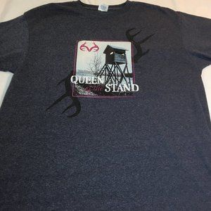 Realtree Women's Short Sleeve Gray-Pink & Camo T-Shirt REALTREE Delta Pro weight